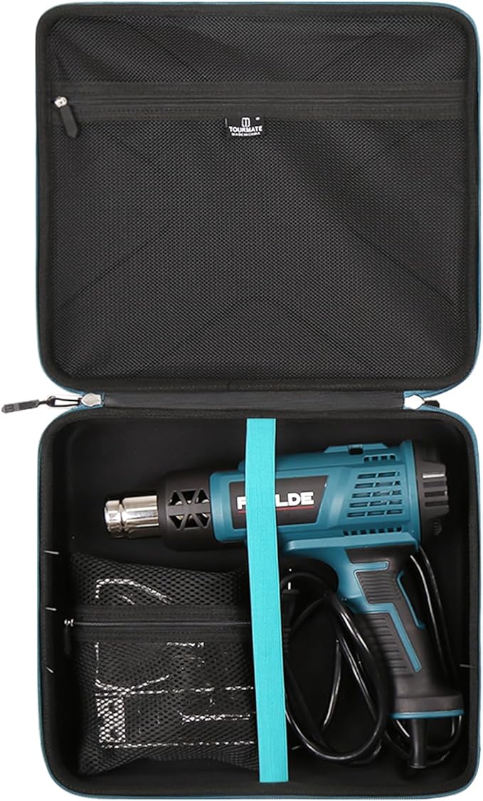 Tourmate Hard Storage Case for NEU MASTER/PRULDE Heat Gun - Travel Case with Built-in Mesh Pocket (Black)