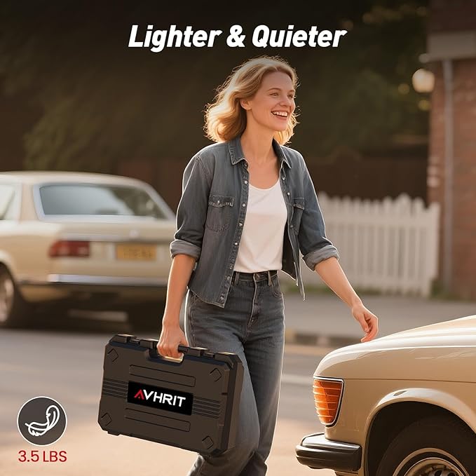 Cordless Impact Wrench 3/8 Inch, 450N.m/ 330Ft-lbs Electric Impact Gun with Blushless Motor, 4000mAh Battery, Charger, 5 Sockets, Power Impact Driver for Car Home, Tire Repair
