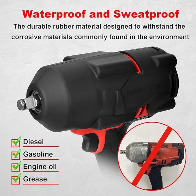 iGuerburn 49-16-2767 High Torque Impact Protective Boot Fit for M18 Fuel 1/2 High Torque Impact Wrench (2767-20) and ONEKEY Version (2863-20)