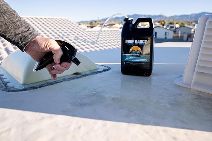 Bling Sauce Roof Sauce, 2-in-1 RV Roof and Seal Cleaner Plus UV Protectant, 64 oz.