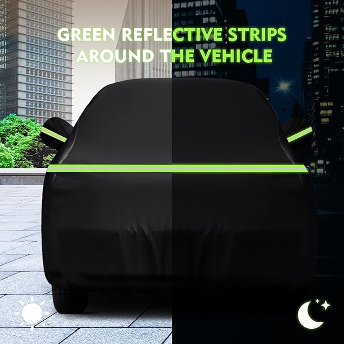 QUNSUNUS 6 Layer Car Cover for Land Rover Defender 2020-2025, Car Cover Waterproof All Weather 420D Windproof Custom Fit for Land Rover Defender 110 4-Door