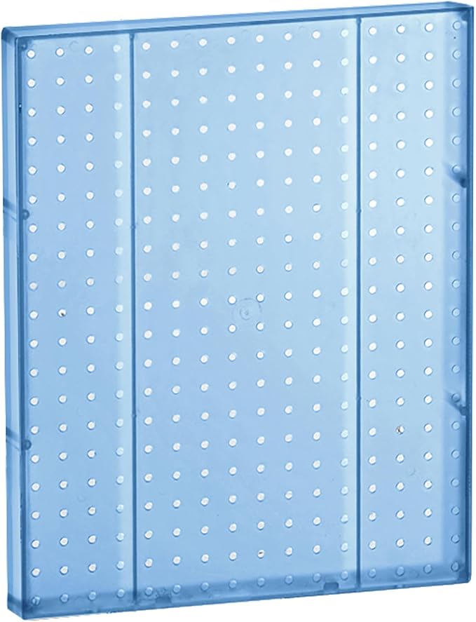 Azar Displays 771620-BLU Plastic Pegboard for Wall Organization - Garage Tool Organizer Wall Mount (Pack of 2) - 1-Sided Durable Wall Panel Organizer (16” W x 20” H x 1” D) - Garage Organizer (Blue)