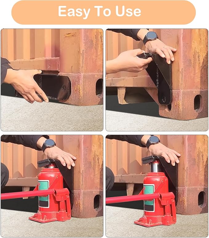 Shipping Container Jack Lug,2 Pack Shipping Container Leveling Jacks,Shipping Container Accessories,Jack Leveling Attachment with Ground - Fast & Easy Solution to Lift Up Containers Chassis