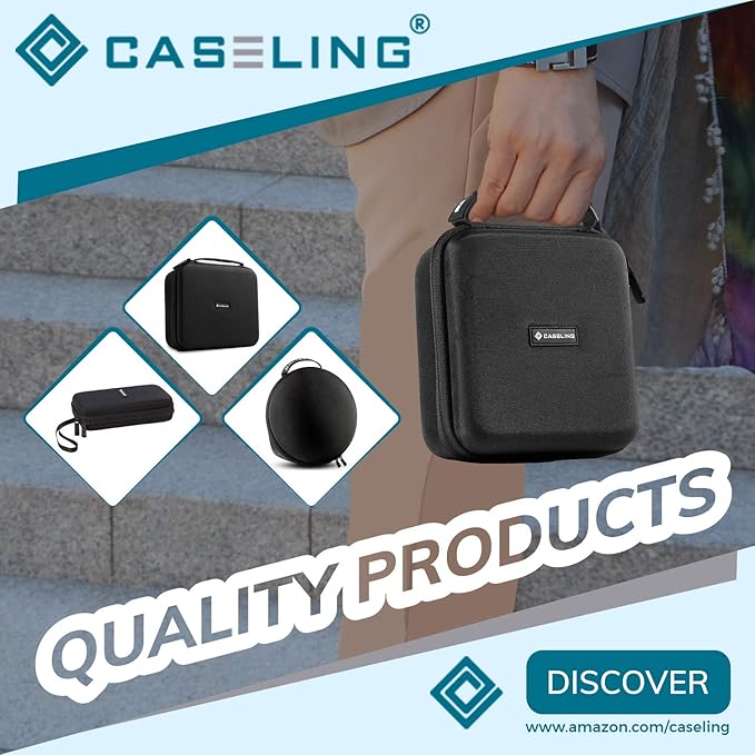 caseling Hard EVA Case Fits Boost GB40, GB20, GB50 12V Lithium Jump Starters - Storage Bag for Car Battery Booster and Cables.