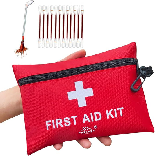 152 Piece Small First Aid Kit, Travel Size First Aid Kit TSA Approved, Mini Forst aid kit for Home, Car, Travel, Camping, Truck, Sports, Office, Hiking Med Kit for Backpack;