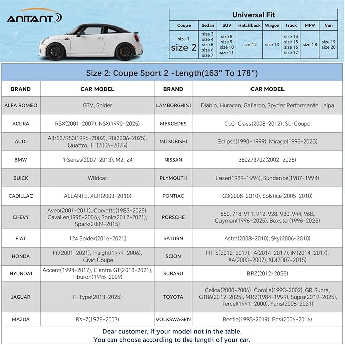 Outdoor Small Car Cover Waterproof All Weather Sport Car Cover for Automobiles Durable Bright Silver FIT Subaru BRZ BMW Z4 Under 179"