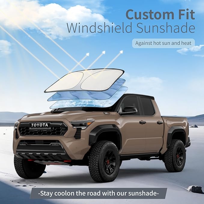 Car Cover Waterproof All-Weather,Heavy-Duty Outdoor Full Exterior Automobiles Snow Cover for Truck 211-220 inch,with Sun Visor,Anti-Scratch Cotton Lining & Zippered,Towel&Storage Bag