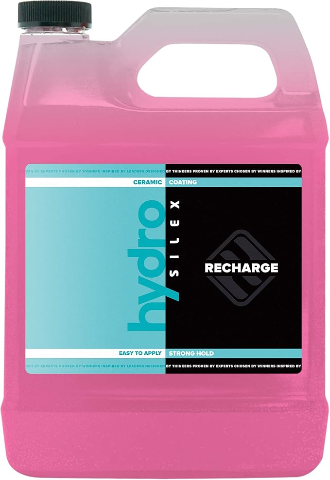 HydroSilex Recharge Car Ceramic Coating - Protective Ultra Hydrophobic Ceramic Detail Spray Replaces Wax & Sealants - DIY Friendly Car Care Products That Provide 6 Months of Protection - 128 Ounces