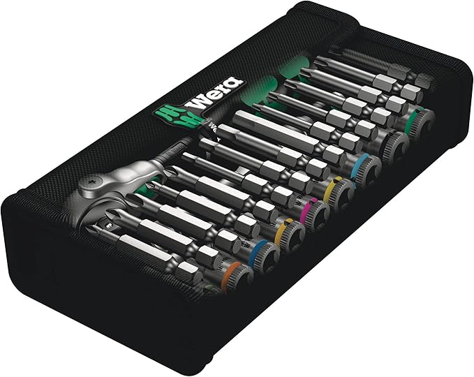 Wera 05004016001 8100 SA 6 Zyklop Metric Speed Ratchet Set, 28 Piece, 1/4" Drive