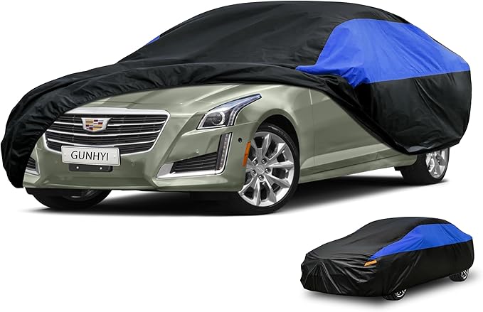 Cadillac Car Cover Custom Fit Cadillac CTS (2015-2019) Waterproof All Weather, Lightweight Full Car Cover Outdoor Sun UV Rain Dust Snow Wind Protection.
