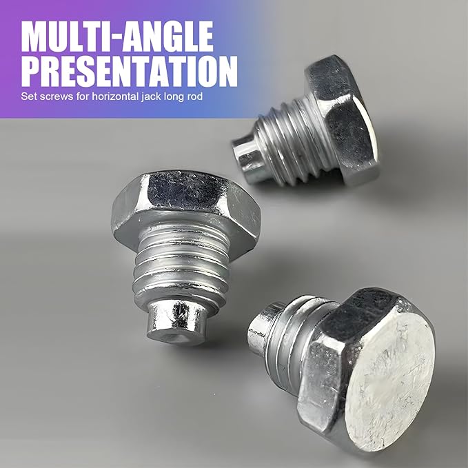 3 PCS Jack Pressure Rod Fixed Screw, Floor Jack Handle Bolt, Floor Jack Handle Replacement, for 3 Ton 4 Ton Hydraulic Top Handle (Silver)