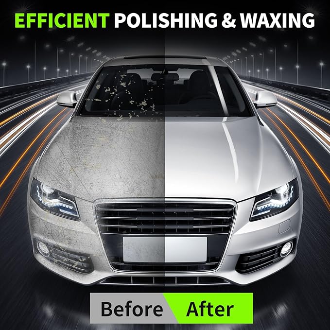Buffer Polisher, 1600W 6 Inch/7 Inch Rotary Car Buffer Polisher Wax, 7 Variable Speed 1600-3500 RPM, Car Buffers and Polisher for Car, Boat Sanding and Polisher
