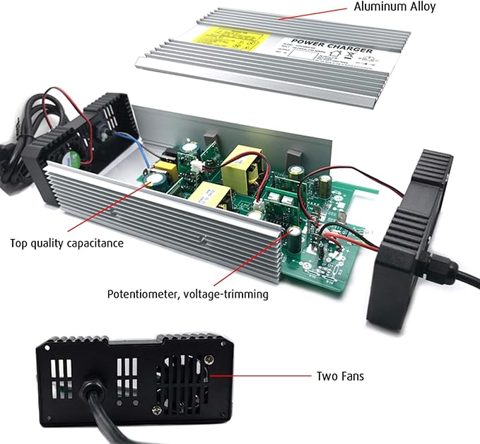 YZPOWER Charger Output 84V 5A Battery Charger for Health Care 72V Lithium Battery Pack Anderson Connector