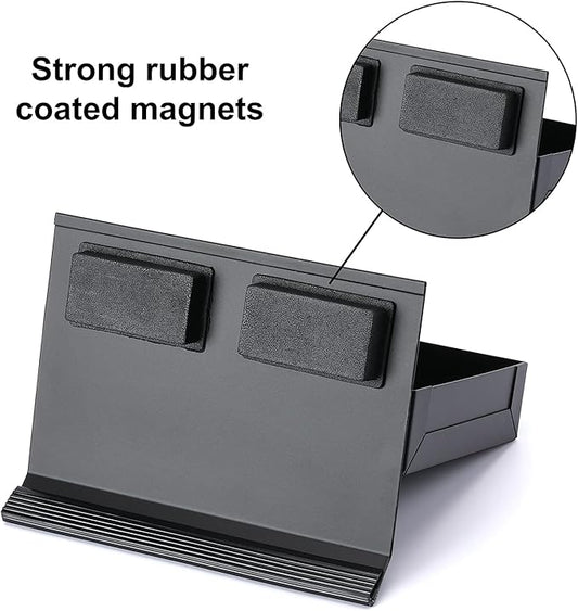 Mayouko Magnetic Toolbox Shelf, Tray and Holder, 4-Piece Magnetic Toolbox Tray Set Tool Box Cabinet Side Shelf Storage, Workshop