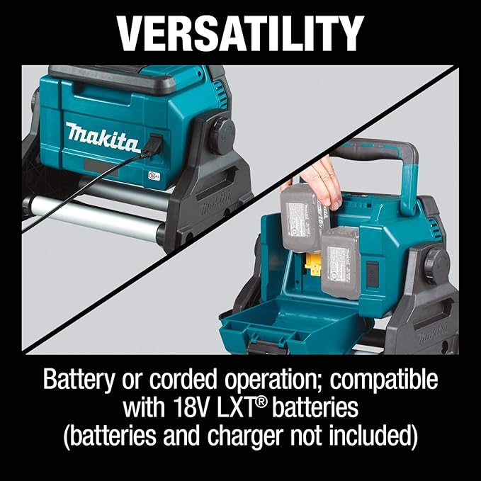 Makita DML809 18V X2 LXT® Lithium-Ion Cordless/Corded Work Light, Light Only