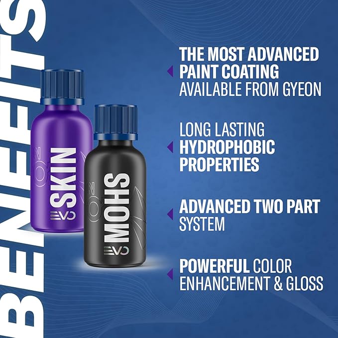 GYEON Syncro EVO Ceramic Coating System Light Box Most Durable Longest Lasting Protection Hydrophobic 9H Gloss Chemical Resistance Ultra Tough Shield Auto Surface Finish Five‑Year Coating