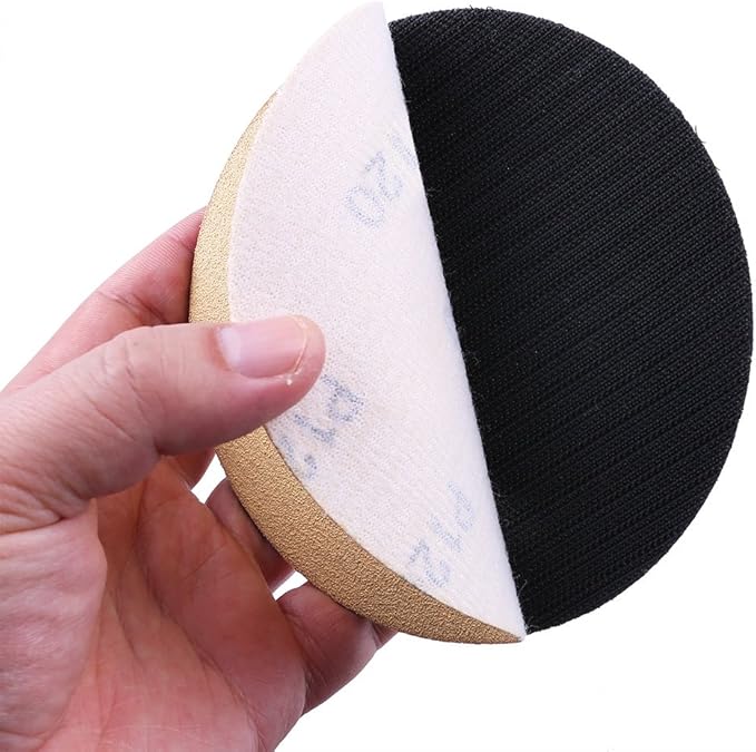 LotFancy 6 Inch Hook and Loop Backing Plates, Pack of 2- DA Air Random Orbital Sander/Polisher PU Backing Pad for Sanding Finishing Polishing Buffing, 5/16”-24 Threads