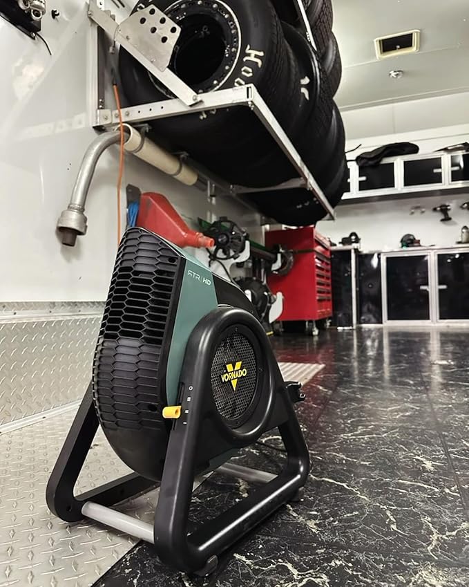 Vornado RTR Heavy Duty Air Circulator, 3-Speed, High Velocity Blower Fan with 270° Tilt, IP54 Motor, 8 ft Cord, High Impact Case, Air Mover for Floor Drying and Ventilation