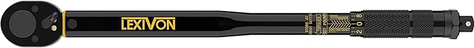 LEXIVON Torque Wrench 1/2-Inch Drive Click 10~150 Ft-Lb/13.6~203.5 Nm (LX-183)