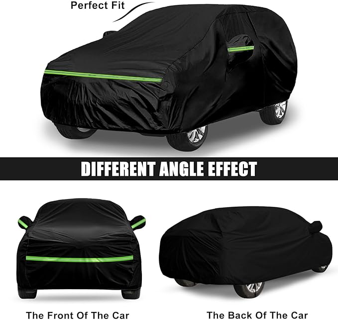 Waterproof Car Cover Compatible with Honda HR-V 2022-2025 Accessories, Black 210T Inside Cotton Cover with Door Zippers for Snow Rain Dust Outdoor Protection