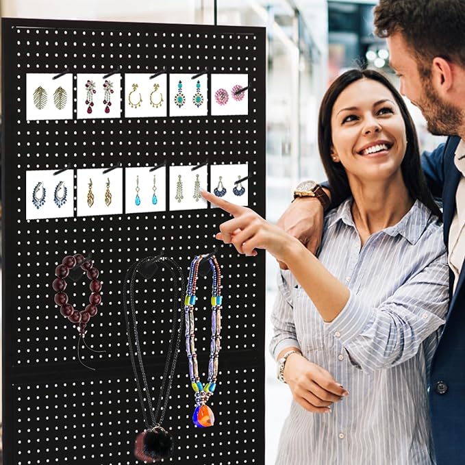 NectaCol 30 Packs 6-inch Long Metal Pegboard Hooks, Standard Hooks is Fit to Pegboard Panels