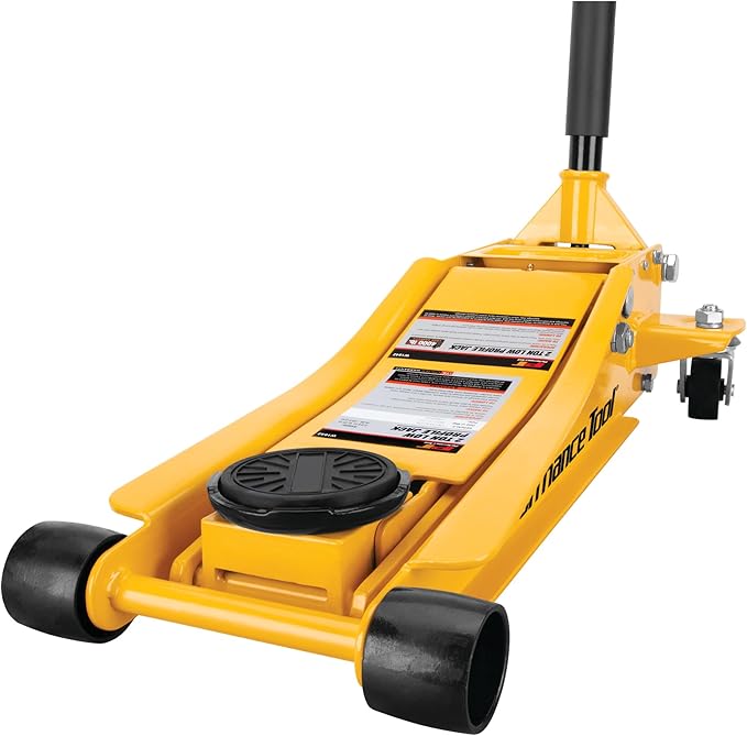 Performance Tool W1642 Professional Low-Profile Swiveling Floor Jack, 2-Ton Capacity, Lift Range 2-3/4-Inch to 20-Inch