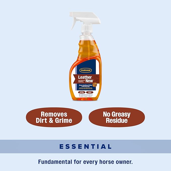 Farnam Leather New Easy-Polishing Glycerine Saddle Soap and Leather Cleaner, 16 oz