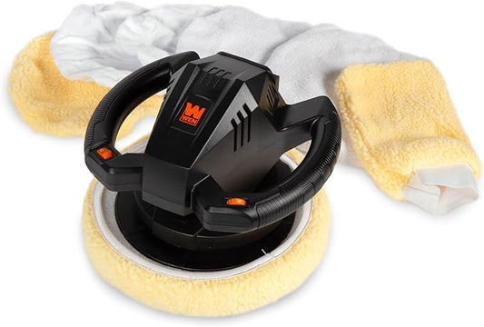 WEN 20V Max Cordless 10-Inch Random Orbital Polisher and Waxer Kit with 2Ah Battery, Charger, and Bonnets (20870)