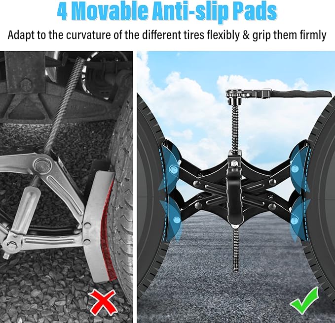 Nilight Wheel Chock Stabilizer, 2PCS X-Chocks Wheel Stabilizer for Travel Trailers, Fits 3" to 10" Wheel Gaps, Heavy Duty RV Scissor Tire Locking Chocks for Campers Travel Trailers Trucks