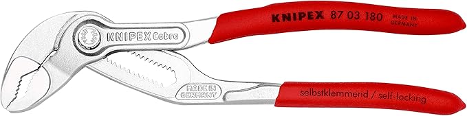 Knipex 87 03 180 Water Pump Pliers "Cobra" 7,09" chrome plated
