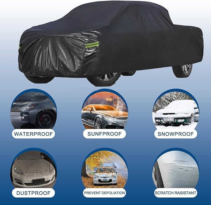 Kaugung Truck Cover Waterproof Custom Fit Ford Ranger (1998-2025), 7 Layers Heavyweight Pickup Car Cover Outdoor Indoor Sun UV Rain Snow Wind Protection.