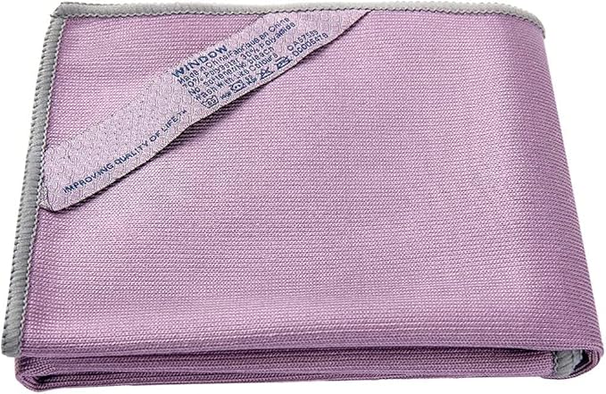 Window Cleaning Cloth.Glass Cleaning Cloth, Streaks Scratches Free. Purple 1 Pack