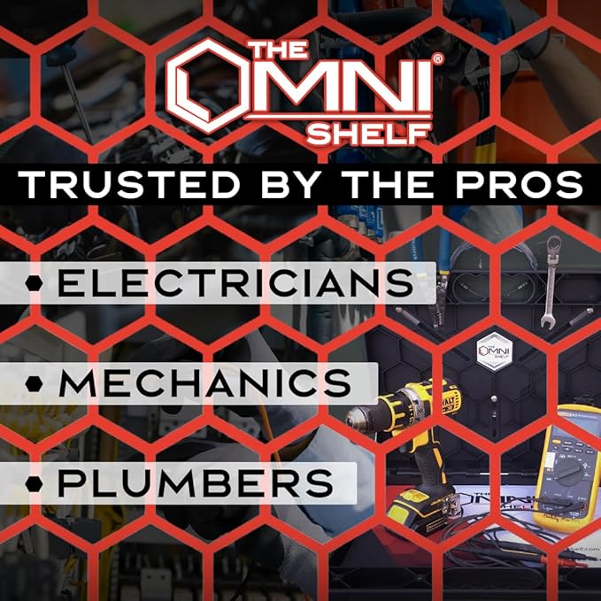 The OmniShelf Portable Workstation, Magnetic Toolbox, Laptop Stand w/ 50 lb Capacity, Hands Free Workstation, Attach to HVAC, Trucks, Walls, Poles etc. (Model # OSO1 - Magnets)