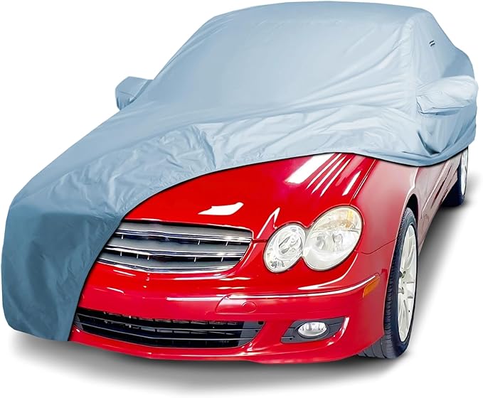 iCarCover Premium Car Cover for 1997-2009 Mercedes-Benz CLK-Class Heavy Duty Waterproof All-Weather Automobiles Custom Fit Indoor Outdoor UV Snow Protection Covers with Straps and Bag