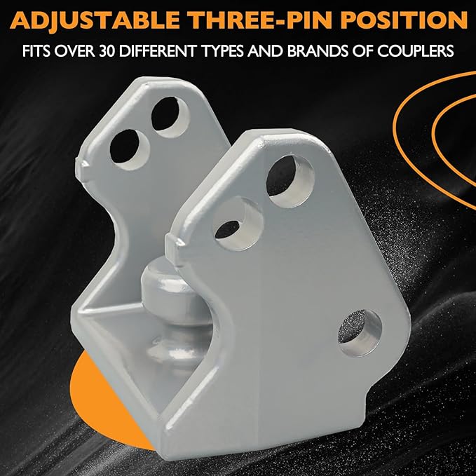 HQPASFY Trailer Hitch Lock, Trailer Coupler Lock with Pin, Coupler Lock Model Tl-33 Trailer Lock,Fits Over 2" to 2-5/16" - Silver