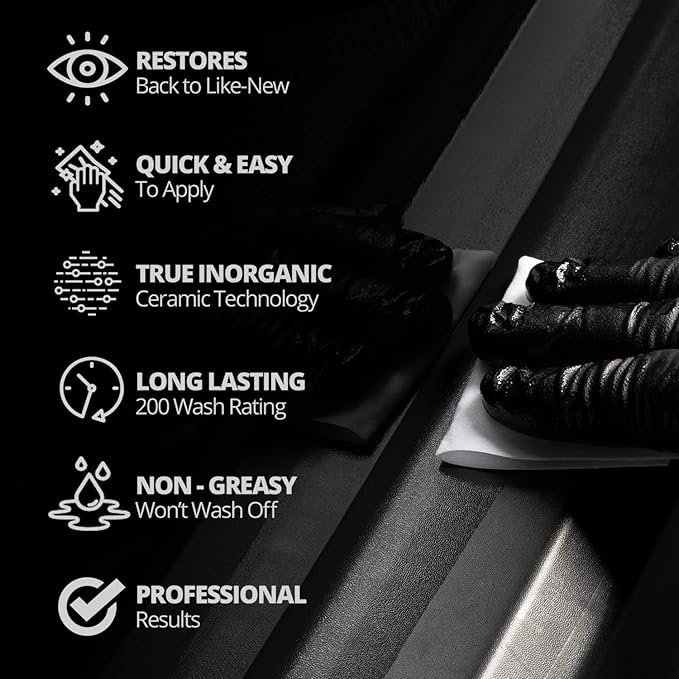 CERAKOTE® Ceramic Trim Coat Kit - Quick Plastic Trim Restorer - Ceramic Coating Guaranteed Restoration to Last Over 200 Washes – A Ceramic Coating, Not a Dressing