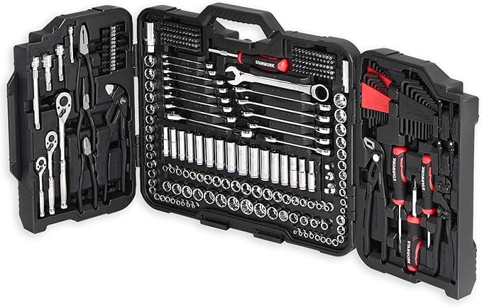 STARWORK TRUE MECHANIC 312-Piece Mechanics Tool Set and Socket Set, Professional, SAE/Metric, Mirror-Finish Sockets & Ratchet Wrenches