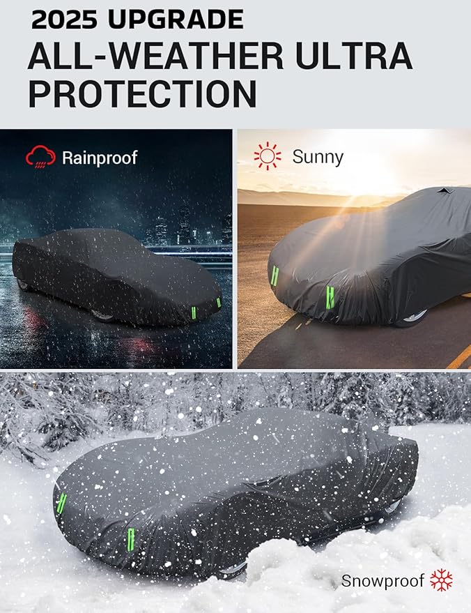 Proadsy 2026 Upgrade Car Cover Compatible with C5 Corvette 1997-2004 Windproof All Weather Waterproof Sun Rain UV Dust Snow Protection Outdoor Covers