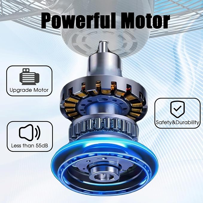 Bestronair 20" Wall Mount Fan with Misting, 7100CFM Wall Fan 3 speed, 120° Oscillation Industrial Wall-Mounted Fans High Velocity for Garage Workshop Patio Factory Greenhouse Commercial
