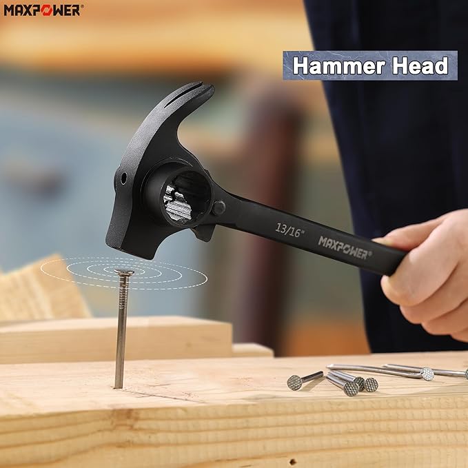 MAXPOWER 13/16" x 3/4" Scaffold Wrench, Spud Ratchet Podger (19 mm x 21 mm)