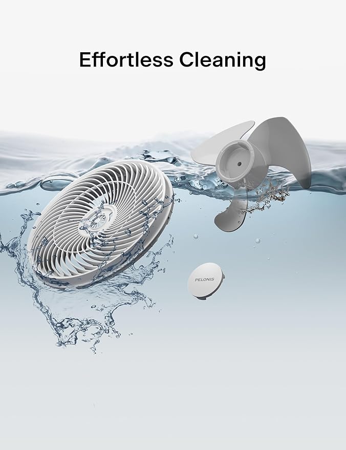 PELONIS 14 inch Wall Mount Fan with Remote Control, Osicllating Fan with 26ft Powerful Airflow, 3 Speed & 3 Modes, Auto 90° Horizontal & 68° Vertical Tilt, Indoor, 36dB, Ideal for Home, Garage, Gym