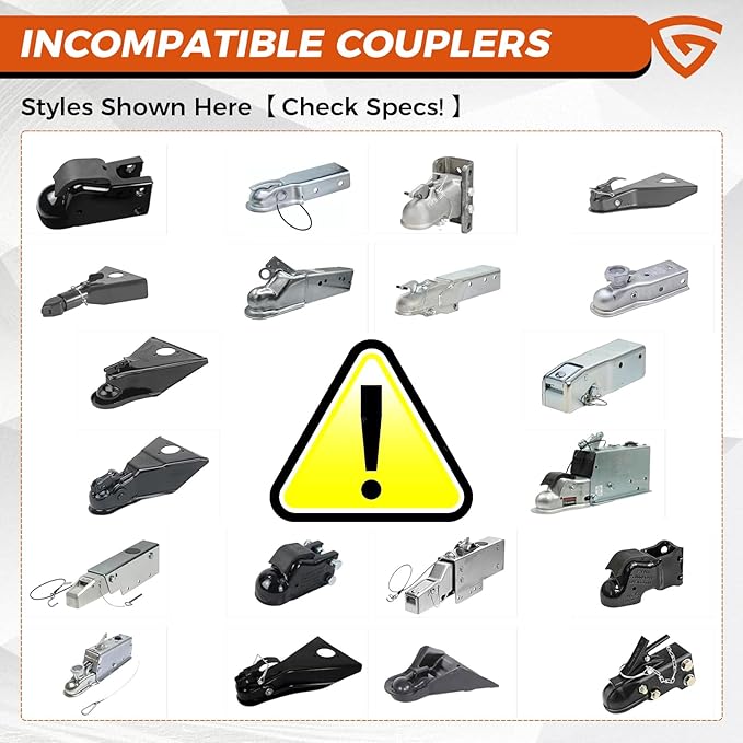 Heavy Duty Trailer Hitch Locks Fits 2-5/16" Couplers, Upgraded Anti Theft Trailer Tongue Lock Secure with Coupler and Safety Chain, Trailer Lock for RV Camper Trailer Truck Pickup Boats
