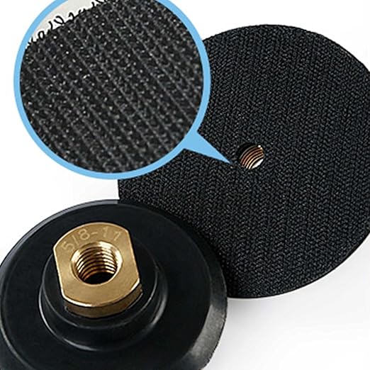 4 Inch Polishing Backing Pad Rubber Backer for Diamond Polishing Pad Holder Hook and Loop Connector 5/8"-11 Thread