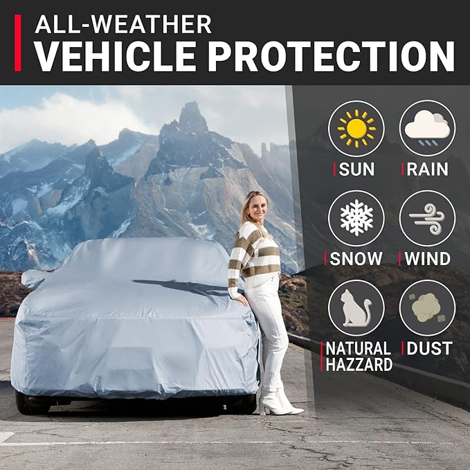 iCarCover Premium Car Cover for 1991-1996 Acura Legend Coupe Heavy Duty Waterproof All-Weather Automobiles Custom Fit Indoor Outdoor UV Snow Protection Covers with Straps and Bag