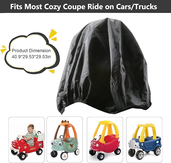 420D Waterproof Car Cover All Weather, Cozy Coupe Car Cover Kids Ride on Car Covers for Cozy Coupe Truck(Only Use for Cozy Coupe)