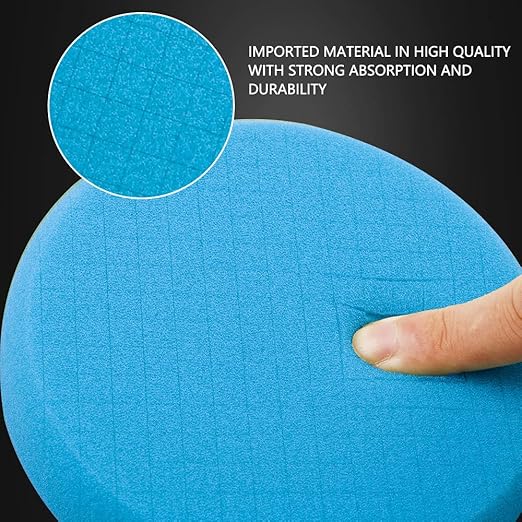Blue T60 Moderate-Cut Foam Polishing Pad, SPTA 1Pc 6.5 Inch Face for 6 Inch 150mm Backing Plate Compound Buffing Sponge Pads for Car Buffer Polisher Compounding, Polishing and Waxing -FPTSS6B