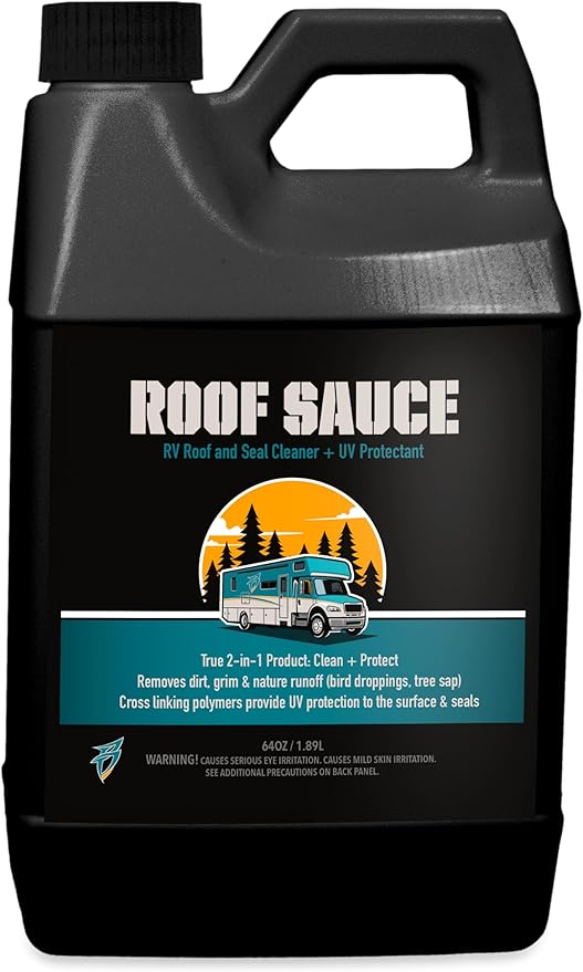 Bling Sauce Roof Sauce, 2-in-1 RV Roof and Seal Cleaner Plus UV Protectant, 64 oz.