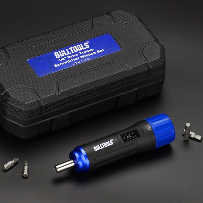 BULLTOOLS Torque Screwdriver Wrench Set, 10 to 70 Inch Pounds Torque Wrench Set for Bike Repairing and Mounting
