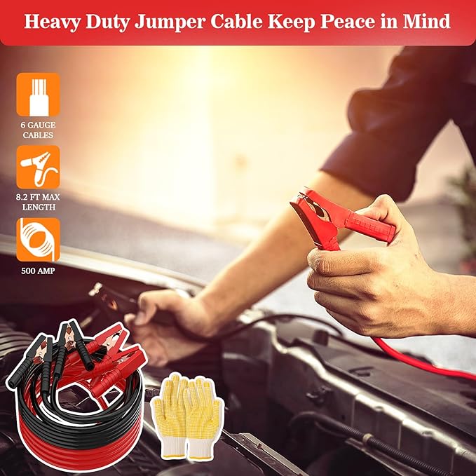 Car Emergency Roadside Kit,Vehicles Truck Road Side Safety Tool Kit with Air Compressor,Women Men Auto Winter Essentials Assistance Survival Kit with Jumper Cables First Aid Kit Blanket Shovel