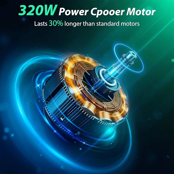 LifePlus 24 Inch Industrial Drum Fan, 320W High Velocity Floor Fan, 3 Speed Heavy Duty Metal Air Circulator, 360° Tilt with Casters Handle ETL Standard for Patios, Warehouse, Garage, 8900CFM，Green